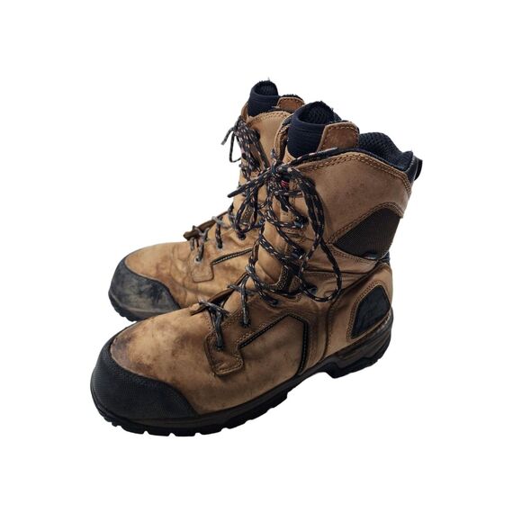 Red Wing‎ ASTM F2413-11 Size 11.5 Waterproof Steel Toe Vibram Sole Boots Brown main image 4